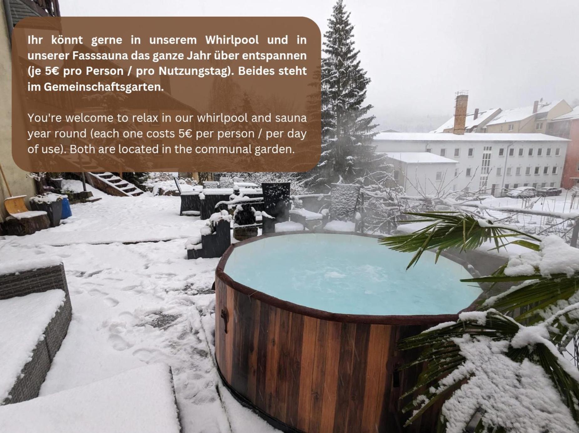 F1 - Urlaubsmagie - Helle Wohnung Mit Sauna & Pool & Whirlpool Sebnitz Exteriér fotografie